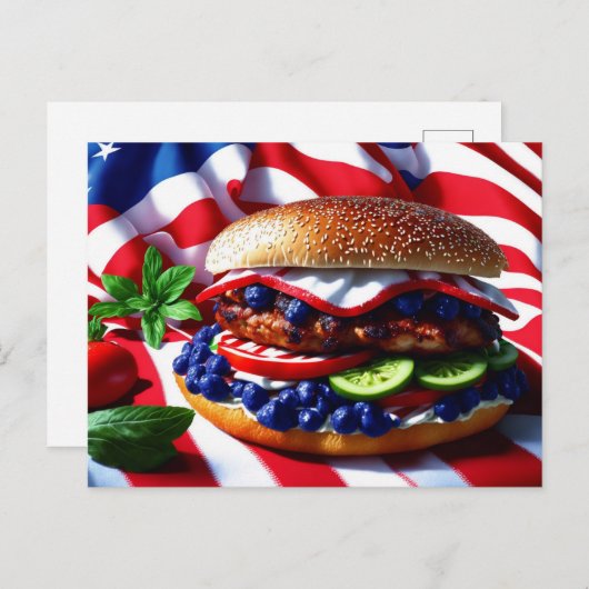 Echt smerig Amerikaans Burger Briefkaart (Voorkant / Achterkant)