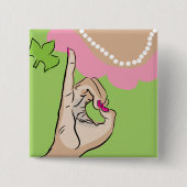 Echt  Sorority Fun Vierkante Button 5,1 Cm (Voorkant)