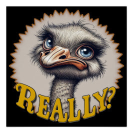 Echt struisvogelglanzend Poster