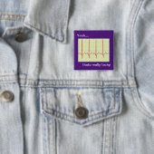 Echt Tachy Cardiology Humor Vierkante Button 5,1 Cm (In situ)