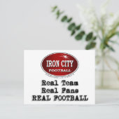 Echt team, echte fans. briefkaart (Staand voorkant)