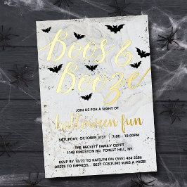 Echt Van Boos & van Booze Halloween Partij Folie Uitnodiging