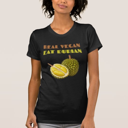 Echt veganistisch eten Durian T-shirt (Voorkant)