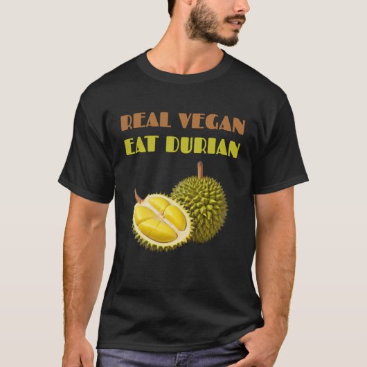 Echt veganistisch eten Durian T-shirt (Voorkant)