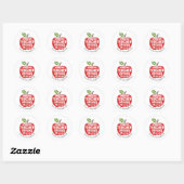 Echt verbazingwekkende leraar Red Apple Ronde Sticker (Vel)