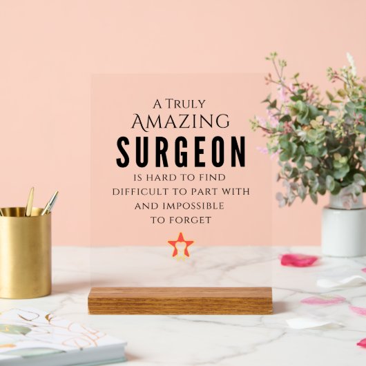 Echt verbazingwekkende waardering van de chirurg acryl bord (Huwelijk)