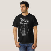 echt verhaal over wiskunde, vermenigvuldigingstabe t-shirt (Voorkant volledig)