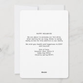 Echt verlaten Beige vakantie zwangerschap aankondi Feestdagenkaart (Achterkant)