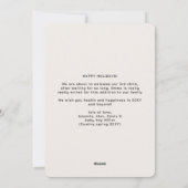 Echt verlaten grijze vakantie zwangerschap aankond feestdagenkaart (Achterkant)