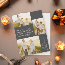 Echt verlaten grijze vakantie zwangerschap aankond