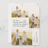 Echt verlaten groene vakantie zwangerschap aankond feestdagenkaart (Voorkant)