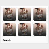 Echt Verliefd Bedankt voor uw komst Bruidsfeest Vierkante Sticker (Vel)