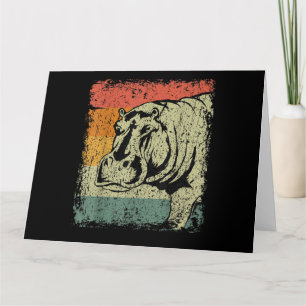 Echt vintage nijlpaard Nijlpaard liefhebber Kaart