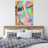 Echt waar? Abstract acrylportret van een vrouw Canvas Afdruk (Insitu (Slaapkamer))
