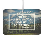 Echt waar, hij is mijn Christelijke Bijbel Verse M Luchtverfrisser (Achterkant)