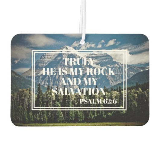 Echt waar, hij is mijn Christelijke Bijbel Verse M Luchtverfrisser (Achterkant)