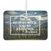 Echt waar, hij is mijn Christelijke Bijbel Verse M Luchtverfrisser (Voorkant)