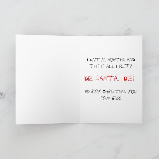 Echt waar, kerstman?! feestdagen kaart (Binnen)