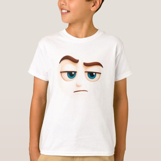Echt waar? ontevreden blauwe ogen grote stemming t-shirt (Voorkant)