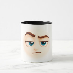 Echt waar? ontevreden emoji met blauwe ogen mok