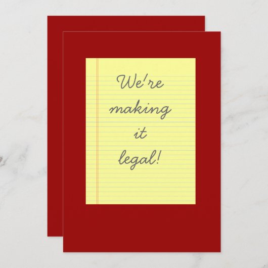 Echt wettelijk huwelijk kaart (Voorkant / Achterkant)