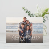 Echt zegen met kerstfeestkaart feestdagenkaart (Staand voorkant)