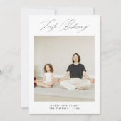 Echt zegenend minimalistische vredige familiefoto feestdagenkaart (Voorkant)