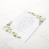 ECHT ZILVEREN FOLIE Bloem 25-jarig jubileum Folie Folie Uitnodiging (Gedraaid)