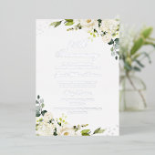 ECHT ZILVEREN FOLIE Bloem 25-jarig jubileum Folie Folie Uitnodiging (Staand Voorkant)