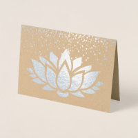 ECHT zilveren folie lotus bloem ontwerp