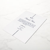 Echt zilveren folie Monogram bruiloft Dank u Folie Uitnodiging (Gedraaid)