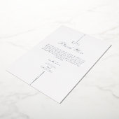 Echt zilveren folie Monogram bruiloft Dank u Uitnodiging (Gedraaid)