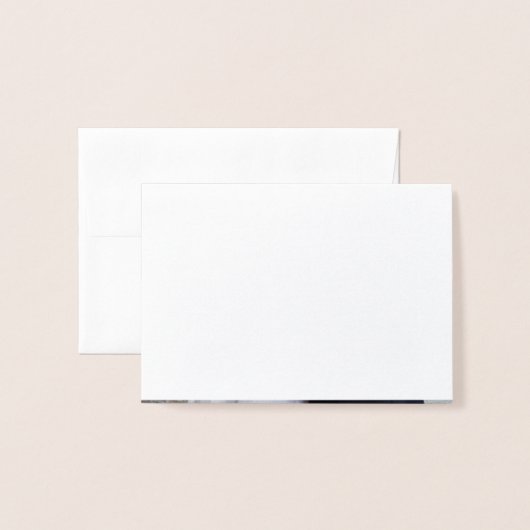 Echt zilveren folie vlinder foto bruiloft dank u folie kaarten (Met envelop)