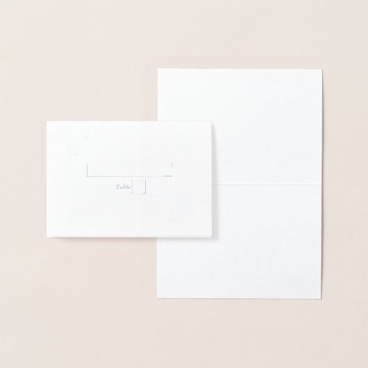 Echt zilveren folieblad Monogram Trouwplaats Kaart (Display)