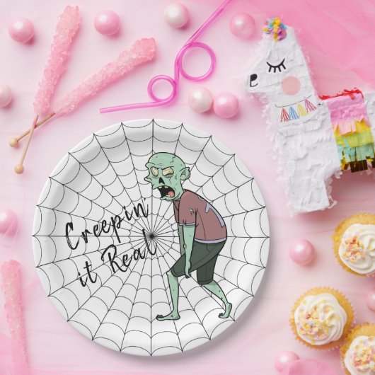 Echt Zombie Papieren Bordje (Feest)