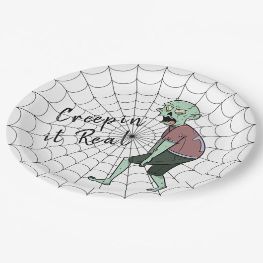 Echt Zombie Papieren Bordje (Gekanteld)