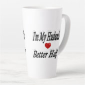 Echtband citeert zwarte tekst latte mok (Rechterhoek)