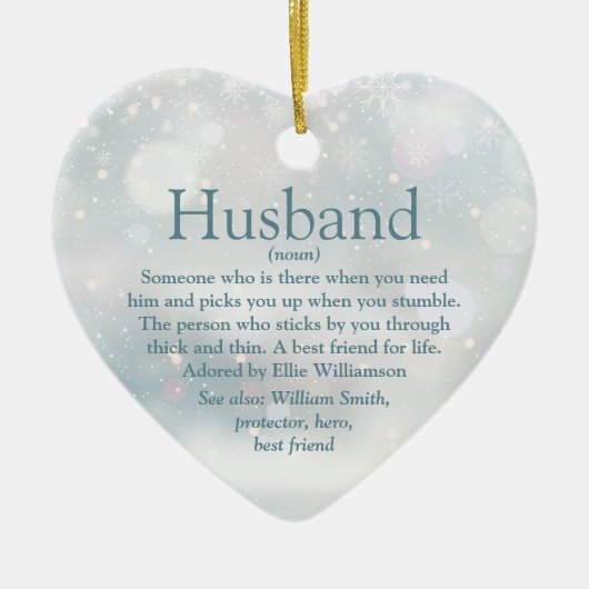 Echtband Definition Merry kerstFeestdagen Keramisch Ornament (Voorkant)