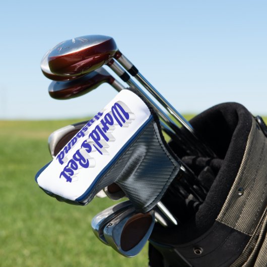 Echtband met blauwe kop golfheadcover (Insitu)