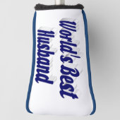 Echtband met donkerblauwe kop golfheadcover (Draai 90)