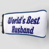Echtband met donkerblauwe kop golfheadcover (Voorkant)
