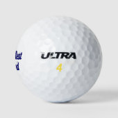 Echtband met donkerblauwe tekstgolfballen golfballen (Logo)