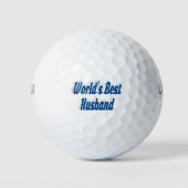 Echtband met zee blauwe tekstgolfballen golfballen (Voorkant)