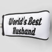 Echtband met zwarte kop golfheadcover (Voorkant)