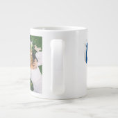 Echtbare foto met zee blauwe tekst Giant Coffee Mo Grote Koffiekop (Achterkant)