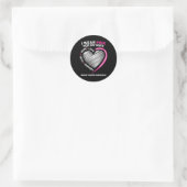 Echtbare Mannen die ik roze voor mijn vrouw borstk Ronde Sticker (Tas)