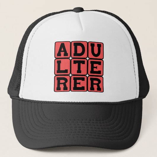 Echtbreker, scharlaken letter trucker pet (Voorkant)