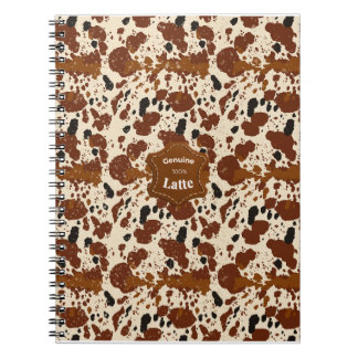 Echte 100% Latte Koehuid Patroon | Neutraal Notitieboek