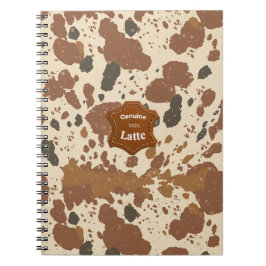 Echte 100% Latte | Koeienhuid Coffee Aesthetic Notitieboek