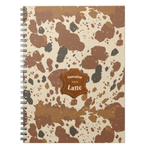 Echte 100% Latte Koeienhuid Coffee Aesthetic Notitieboek